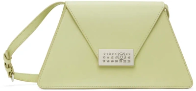 Mm6 Maison Margiela Green Numbers Medium Bag In T7369 Aloe Wash