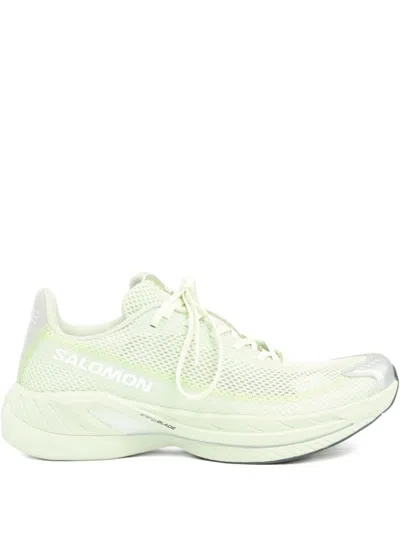 Mm6 Maison Margiela Green Sneakers With Contrast Toe Cap In White
