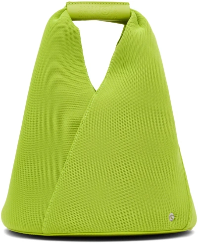 Mm6 Maison Margiela Green Triangle Bucket Bag In T7280 Lime Green