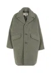 Mm6 Maison Margiela Grey Coat For Kids With Logo In Gray