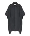 Mm6 Maison Margiela Grey Coat With Wool Trim