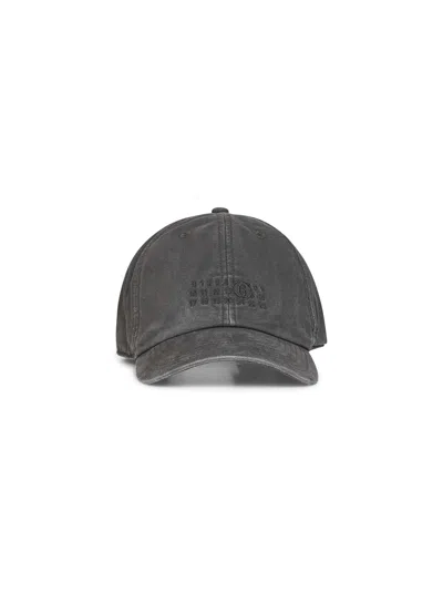 Mm6 Maison Margiela Grey Cotton Baseball Cap In Gray