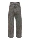 Mm6 Maison Margiela Maison Margiela High-rise Cotton Boyfriend Jeans In Gray