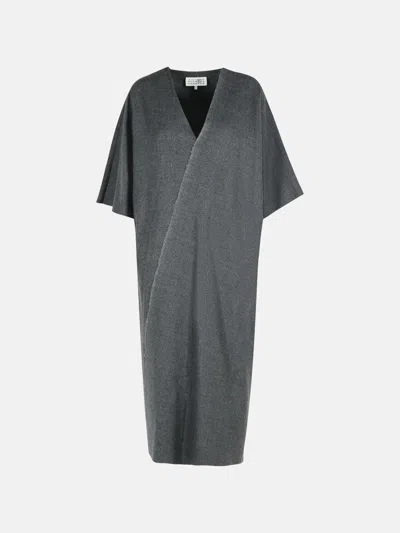 Mm6 Maison Margiela Grey Virgin Wool Dress In Gray