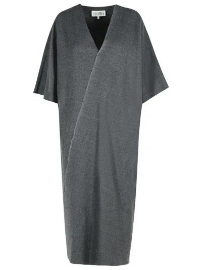 MM6 MAISON MARGIELA GREY VIRGIN WOOL DRESS