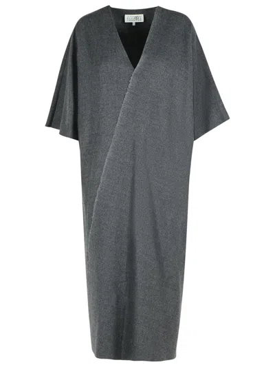 Mm6 Maison Margiela Grey Virgin Wool Dress In Gray