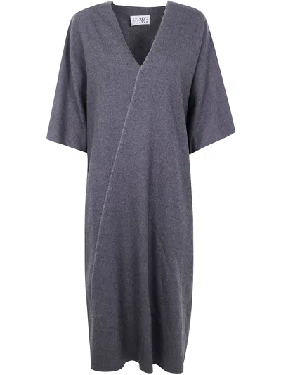 Mm6 Maison Margiela Grey Virgin Wool Dresses