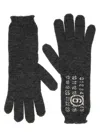 Mm6 Maison Margiela Grey Virgin Wool Gloves In Gray