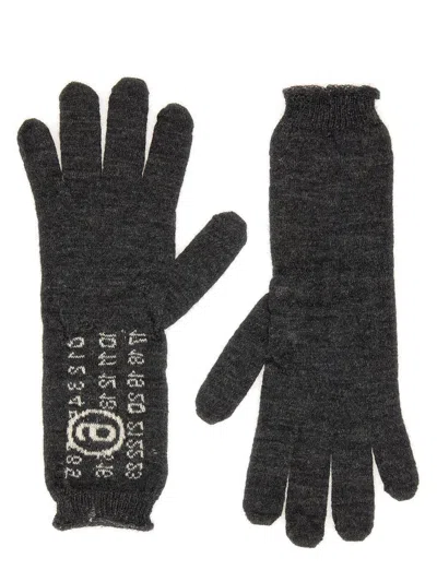 MM6 MAISON MARGIELA MM6 MAISON MARGIELA GREY VIRGIN WOOL GLOVES