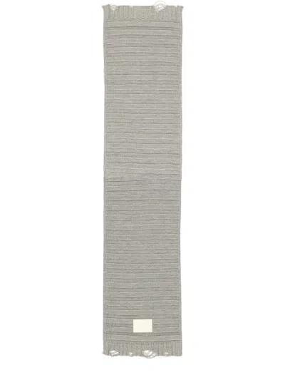 MM6 MAISON MARGIELA MM6 MAISON MARGIELA GREY WOOL ACRYLIC SCARVES