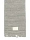 Mm6 Maison Margiela Grey Wool Acrylic Scarves In Gray