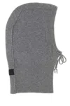 Mm6 Maison Margiela Wool Blend Balaclava Featuring Drawstring Detail In Gray