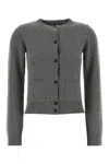 Mm6 Maison Margiela Long Sleeve Knitwear Featuring Front Pockets In Gray