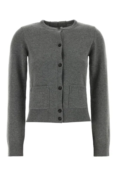 MM6 MAISON MARGIELA MM6 MAISON MARGIELA GREY WOOL BLEND CARDIGAN