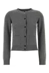 Mm6 Maison Margiela Long Sleeve Knitwear Featuring Front Pockets In Gray