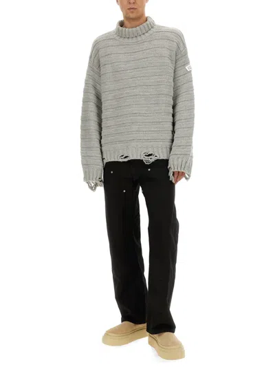 Mm6 Maison Margiela Grey Wool Blend Sweaters