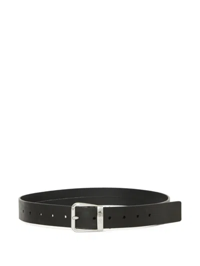 Mm6 Maison Margiela H35 Leather Belt In ブラック
