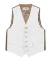 Mm6 Maison Margiela Multicolor Stretch Polyester Blend Vest In White