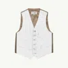 Mm6 Maison Margiela Multicolor Stretch Polyester Blend Vest In White