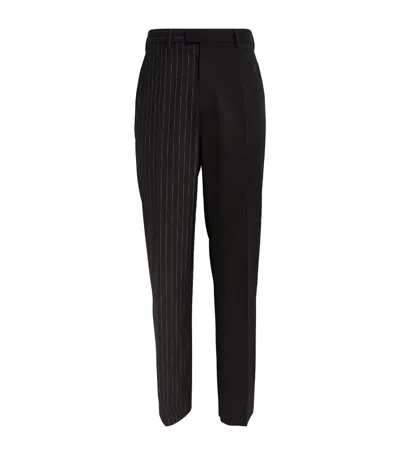 MM6 MAISON MARGIELA MM6 MAISON MARGIELA HALF-PINSTRIPE TROUSERS