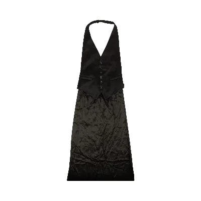 Pre-owned Mm6 Maison Margiela Halter Vest Dress 'black'