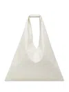 Mm6 Maison Margiela Japanese Triangular Tote Bag In Metallic