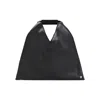 Mm6 Maison Margiela Mm6 By Maison Margiela Asymmetrical Black Mini Bag With Distinctive Handle In Black