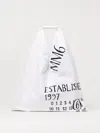 Mm6 Maison Margiela Numbers-motif Tote Bag In White