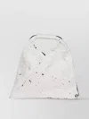 Mm6 Maison Margiela Handbag With Textured Surface And Top Handle In White