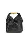 Mm6 Maison Margiela Black Calf Leather Bos Taurus Handbag In Black