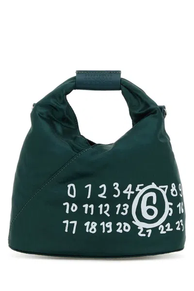 Mm6 Maison Margiela Bottle Green Rayon Japanese Handbag