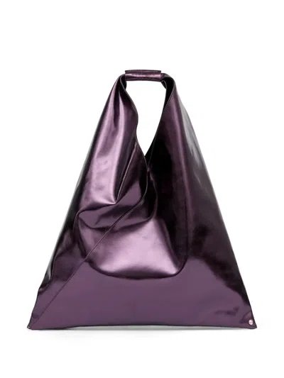Mm6 Maison Margiela Handle Japanese Handbag In Purple