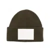 Mm6 Maison Margiela Numbers-motif Knitted Beanie In Green
