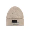 Mm6 Maison Margiela Knit Ribbed Hat Distressed Detailing In Neutral