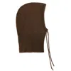 Mm6 Maison Margiela Ribbed Trim Wool Knit Hat In Brown
