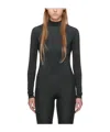 Mm6 Maison Margiela High-collar Long-sleeved Jumpsuit In Green