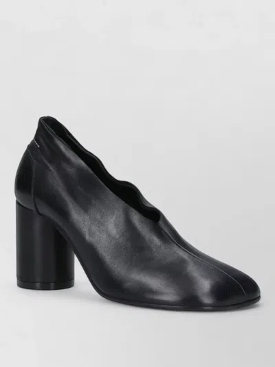 Mm6 Maison Margiela High Heel Pumps Block Style Closed Toe In Black