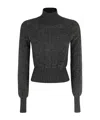 Mm6 Maison Margiela Mm6 By Maison Margiela Frayed Effect Turtleneck Sweater With Ribbed Details In Black