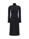 MM6 MAISON MARGIELA MM6 MAISON MARGIELA HIGH NECK LONG SLEEVED MIDI DRESS