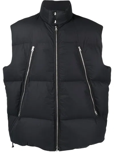 Mm6 Maison Margiela High-neck Padded Gilet In 黑色