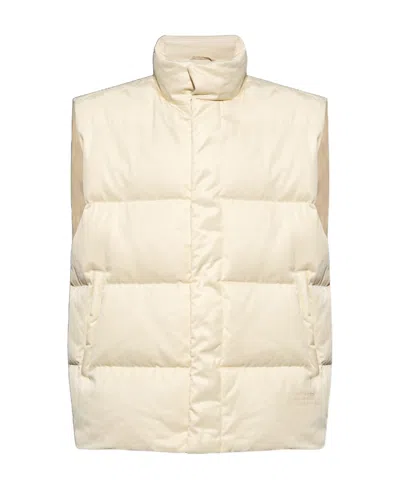 Mm6 Maison Margiela High-neck Padded Gilet In Nude