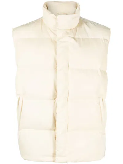Mm6 Maison Margiela High-neck Padded Gilet In Yellow