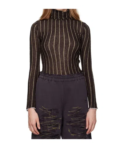 Mm6 Maison Margiela High-neck Sweater In Black