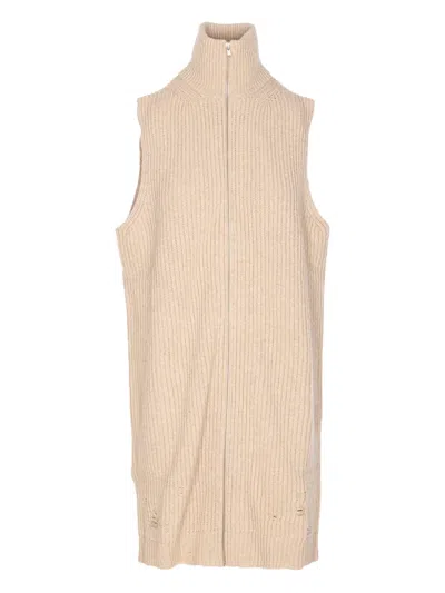 MM6 MAISON MARGIELA HIGH-NECK ZIP-FRONT TOP