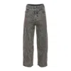 Mm6 Maison Margiela Maison Margiela High-rise Cotton Boyfriend Jeans In Gray