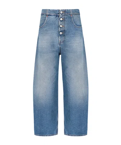 Mm6 Maison Margiela High-rise Wide-leg Jeans In Blue