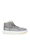 Mm6 Maison Margiela High Sneakersr With Internal Pele  In Gray