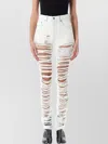 Mm6 Maison Margiela High Waist Distressed Denim Trousers