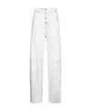Mm6 Maison Margiela High-waist Loose-fit Jeans In White