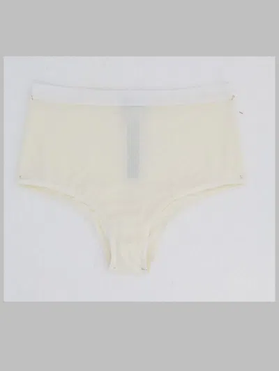 Mm6 Maison Margiela High Waist Mini Slip In Ivory